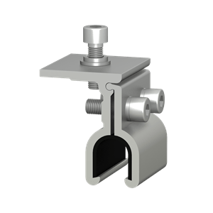 PV-ezRack SolarRoof, Klip-lok Interface 406 with U-opening, L50*45, with Threaded Hole and M8 Bolts ER-I-32/45/M8